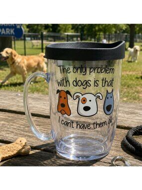 Tervis Dog Lover Travel Mug Insulated Drink Cup 16 oz Lid Funny Puppy Quote USA